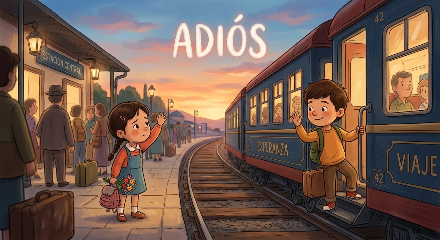 Ilustración de Adiós