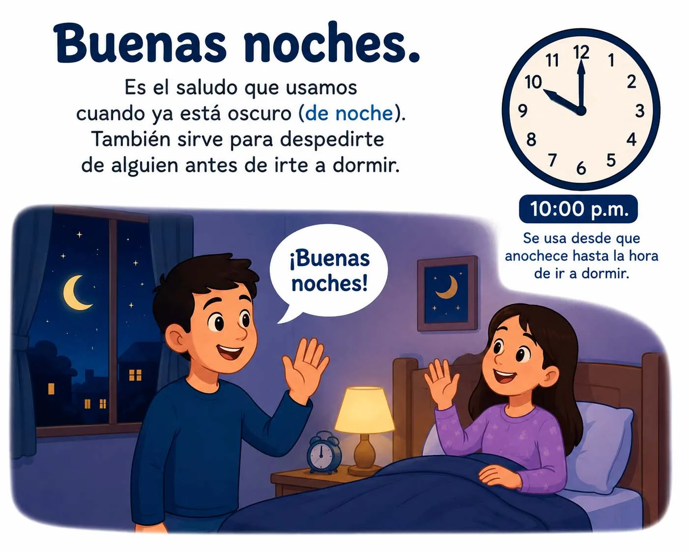 Ilustración de Buenas noches