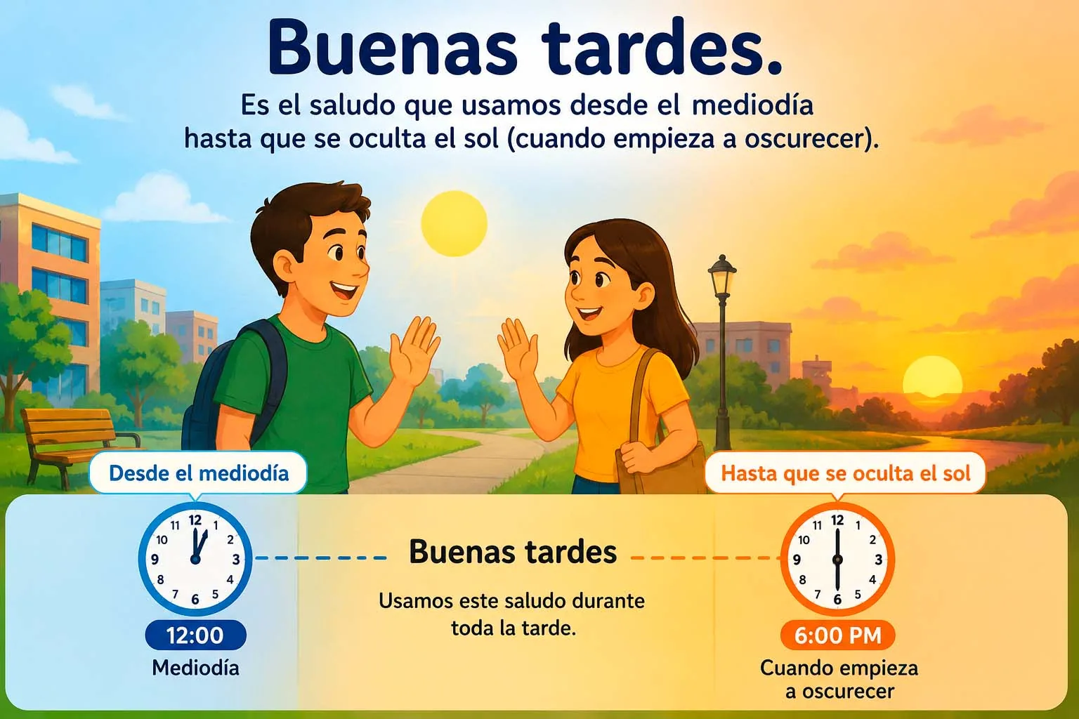 Ilustración de Buenas tardes