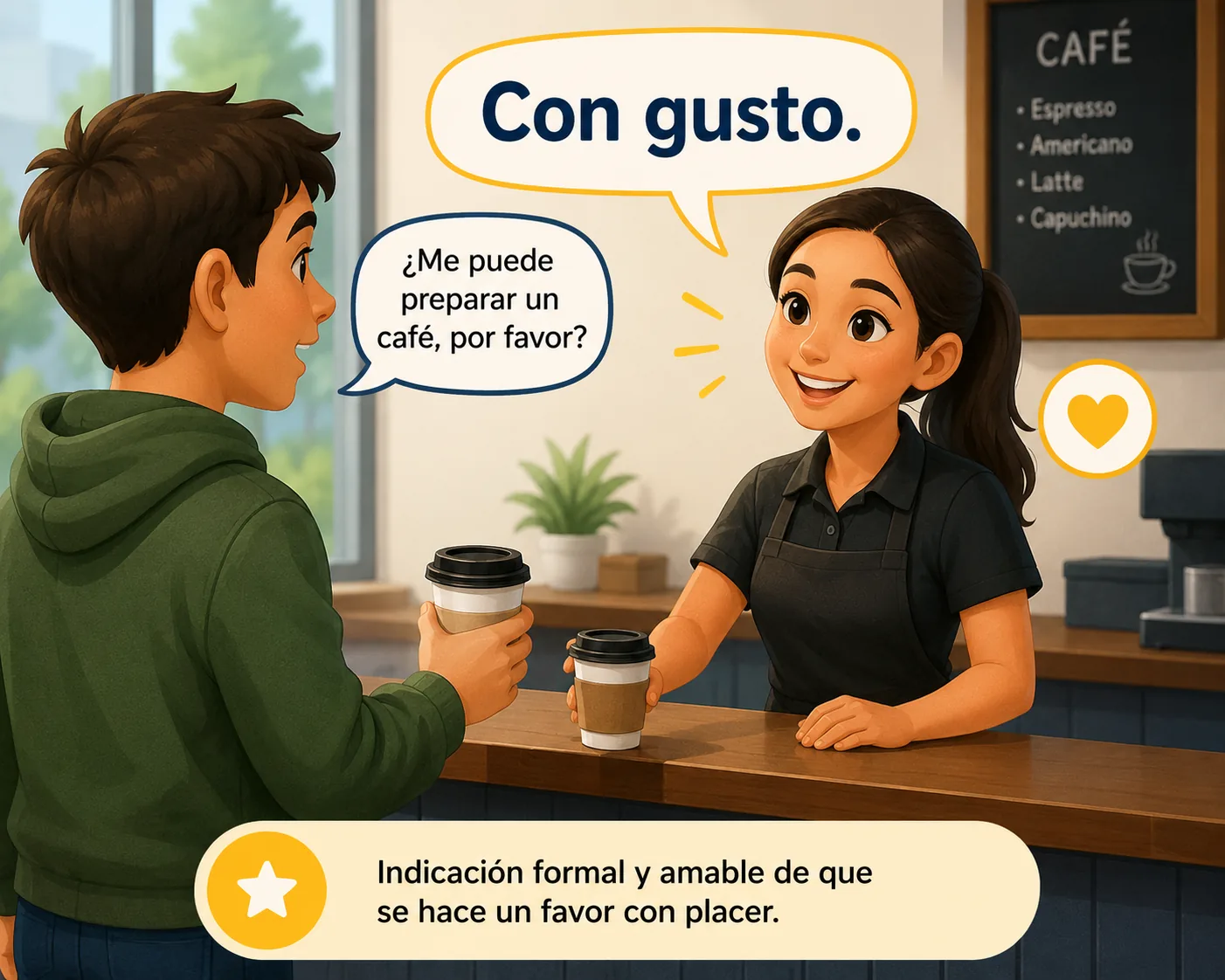 Ilustración de Con gusto
