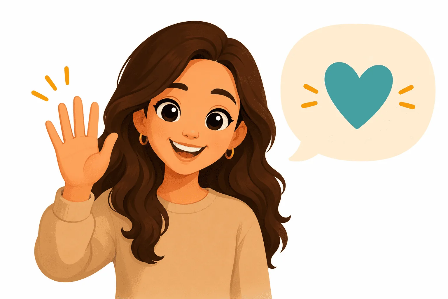 Ilustración de Hola
