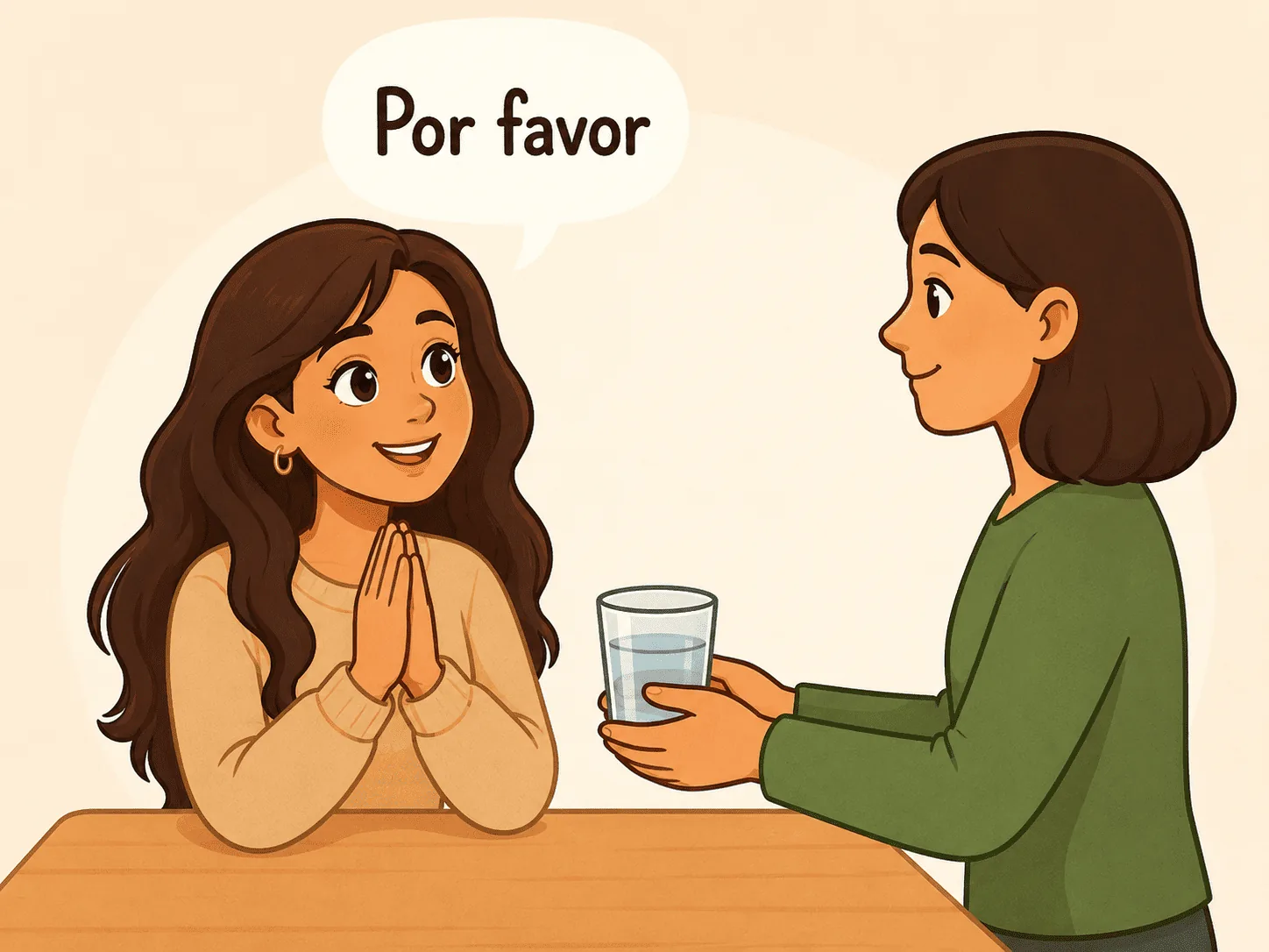 Ilustración de Por favor