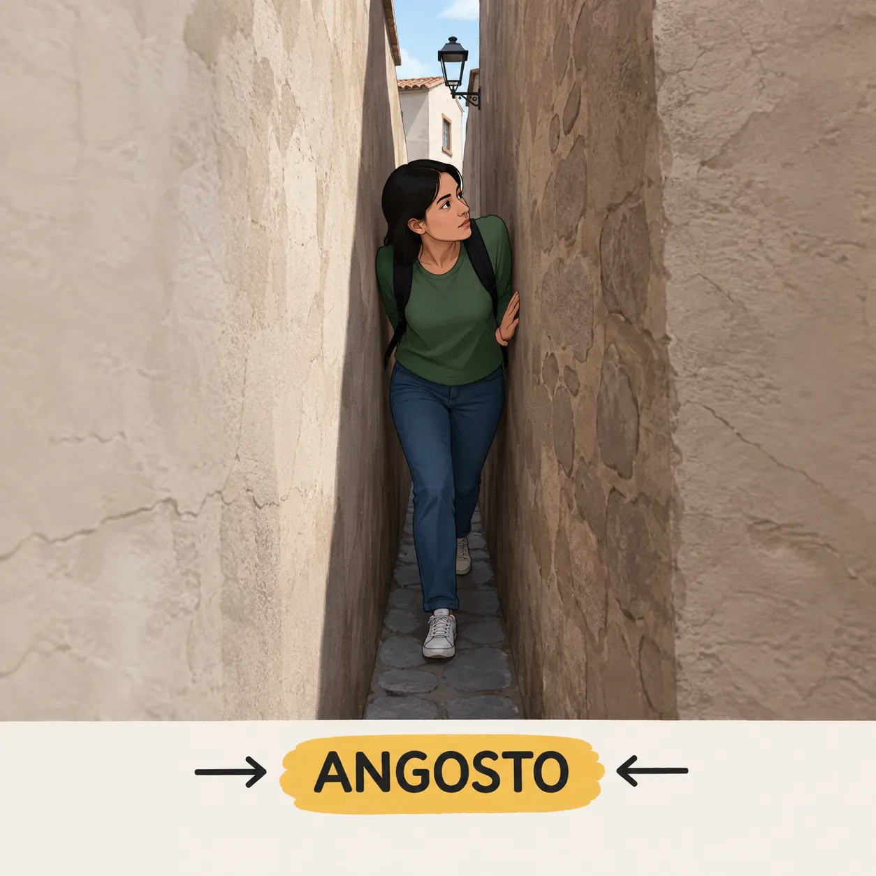 Ilustración de Angosto
