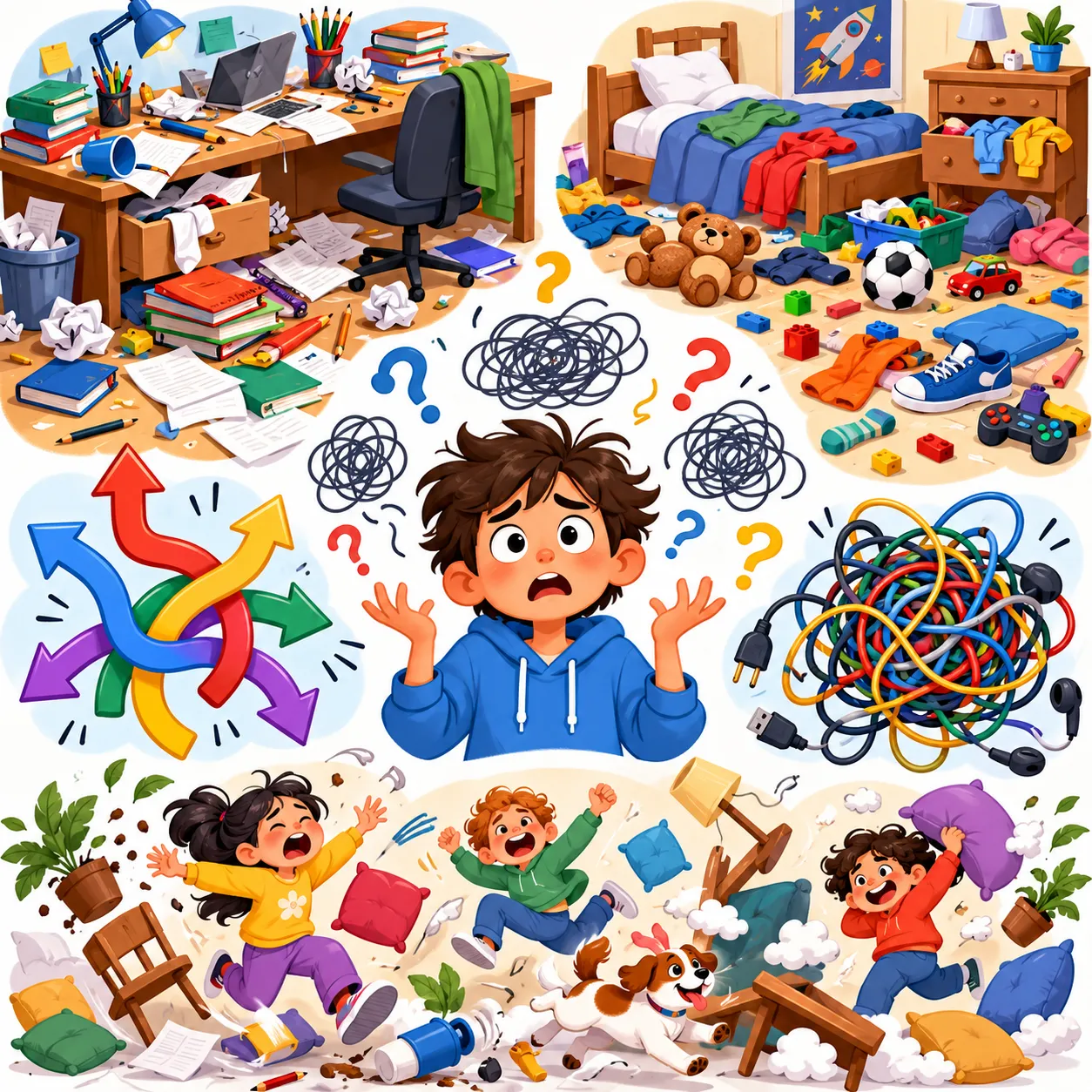Ilustración de Desordenado