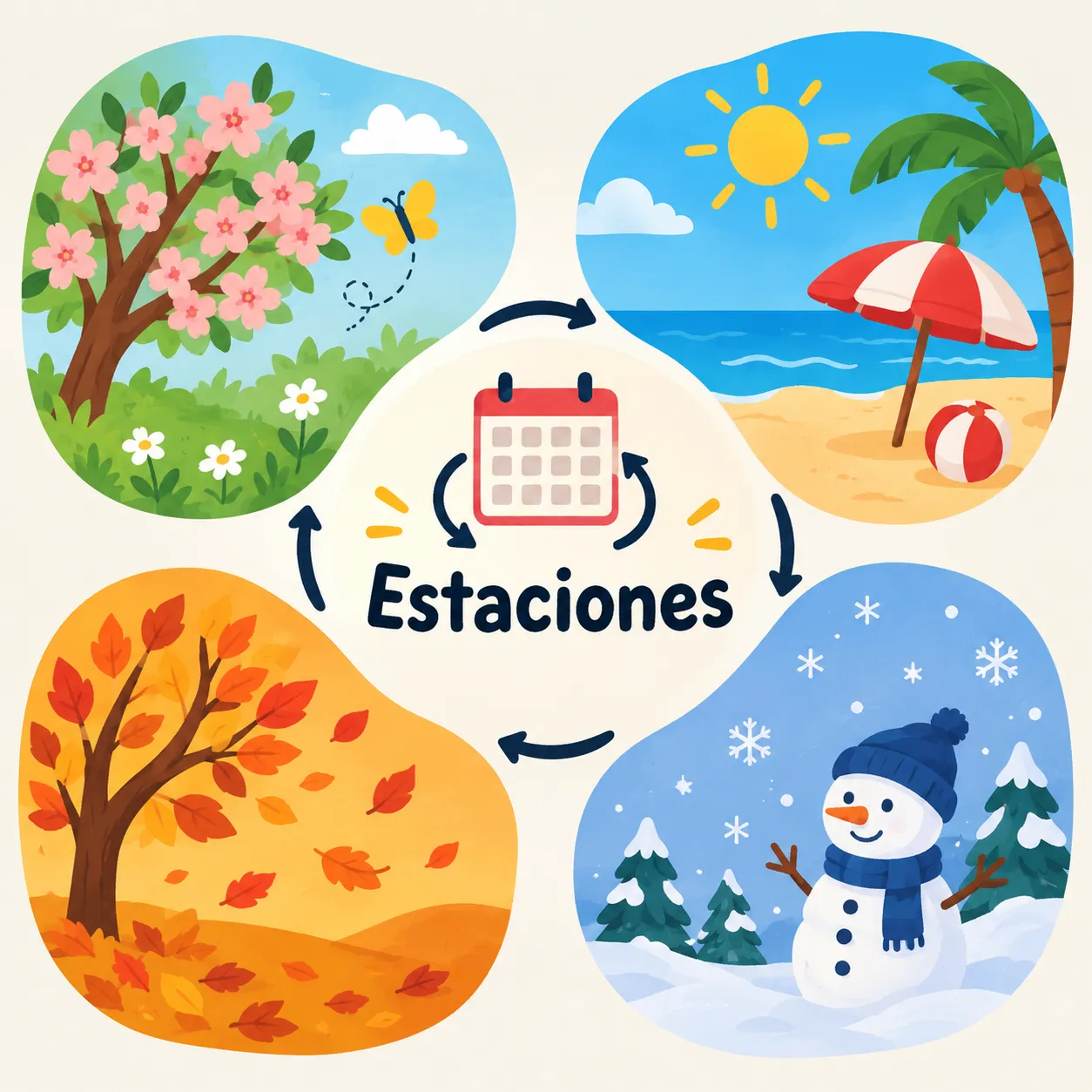 Ilustración de Estaciones del año