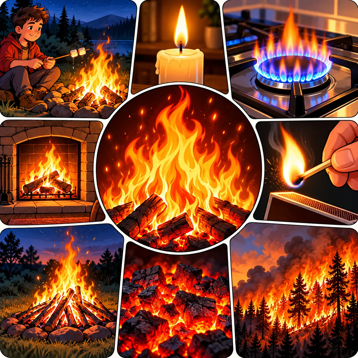 Ilustración de Fuego