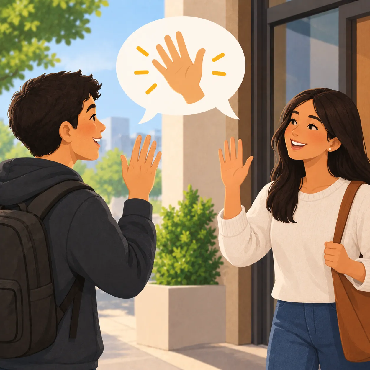 Ilustración de Hola