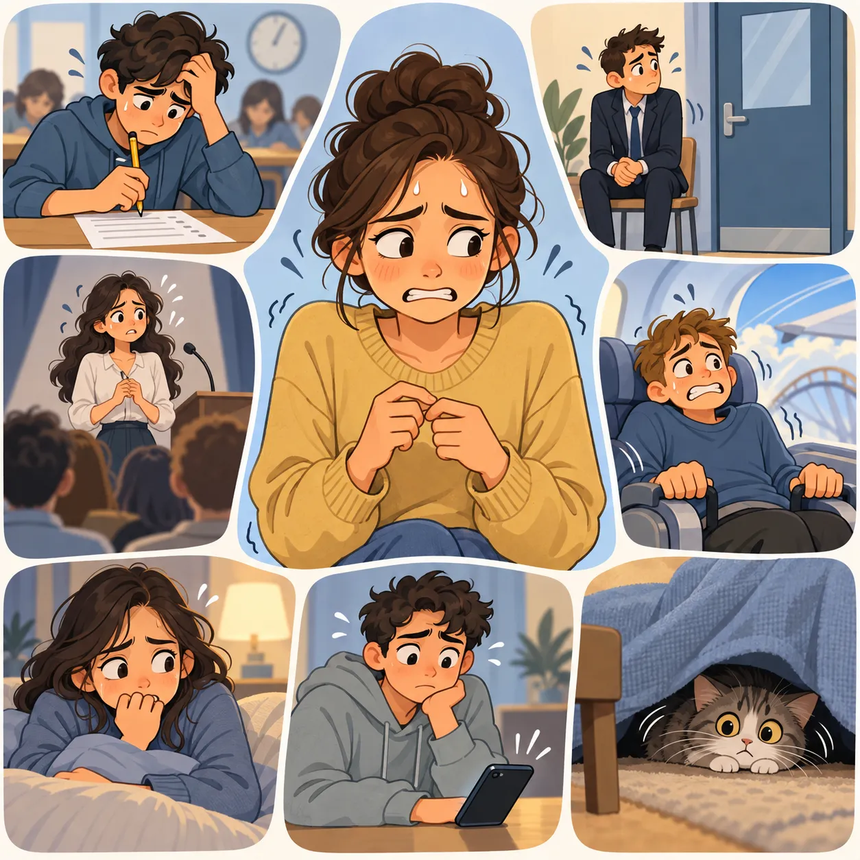 Ilustración de Nervioso